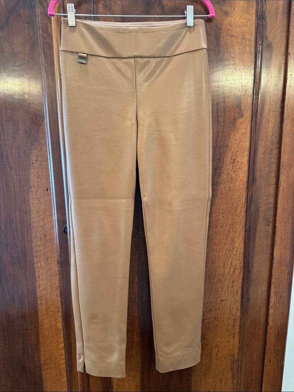 Joseph Ribkoff Camel Faux Leather Pants